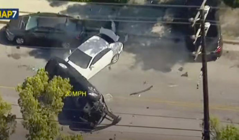 Fuyard se crashe au volant de sa BMW 7